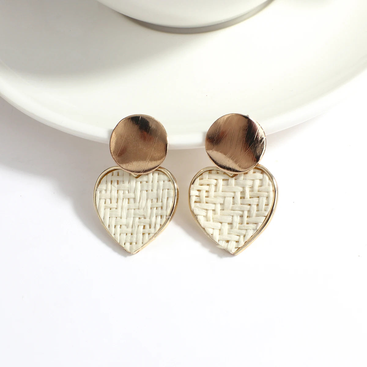 Boho Wood and Rattan Earrings – Ethnic and Handcrafted Style