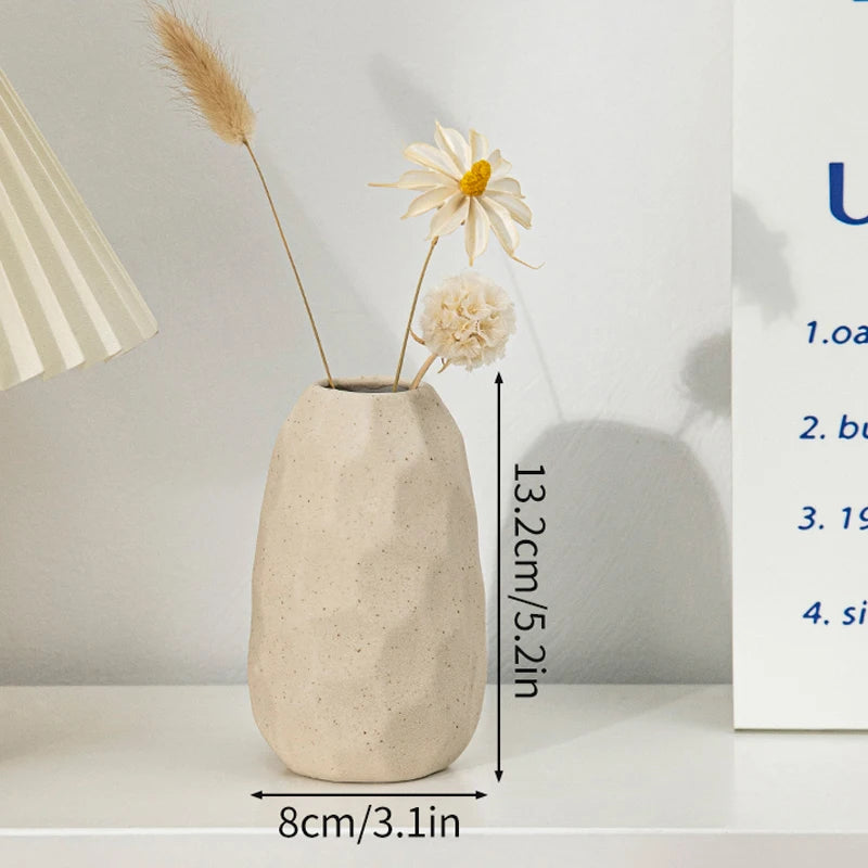 Nordic Style Ceramic Vase – Minimalist Home Decor