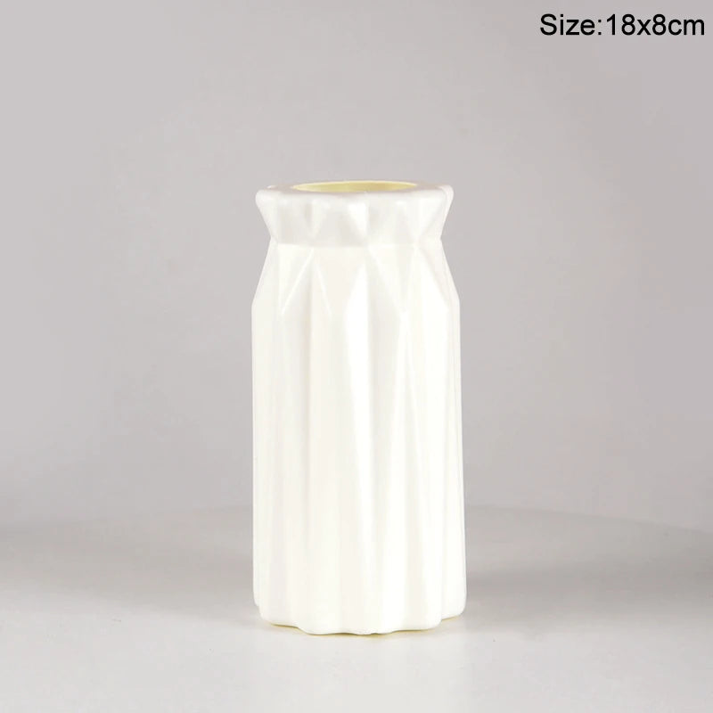 Plastic Vase with Ceramic Imitation – Nordic and Modern Style
