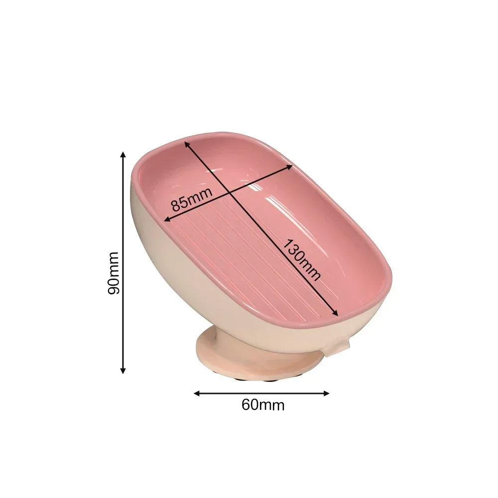 Soap Dish with Super Sticky Suction Cups and Drain – Practical Organization for Bathroom and Kitchen