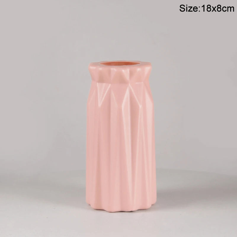 Plastic Vase with Ceramic Imitation – Nordic and Modern Style
