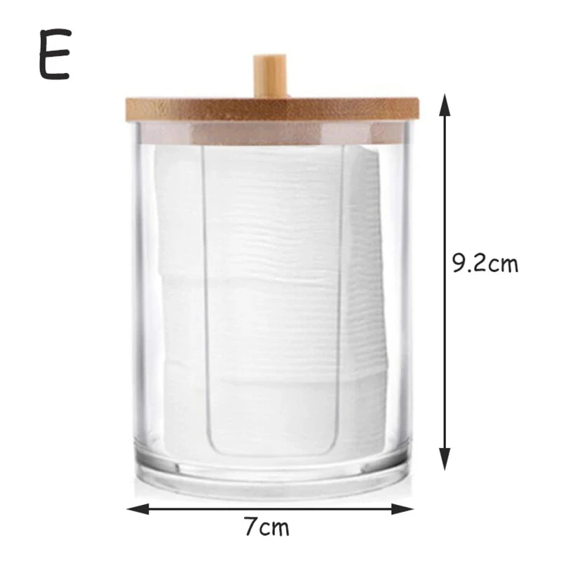 Clear Plastic Organizer Box with Bamboo Lid – For Bathroom and Vanity