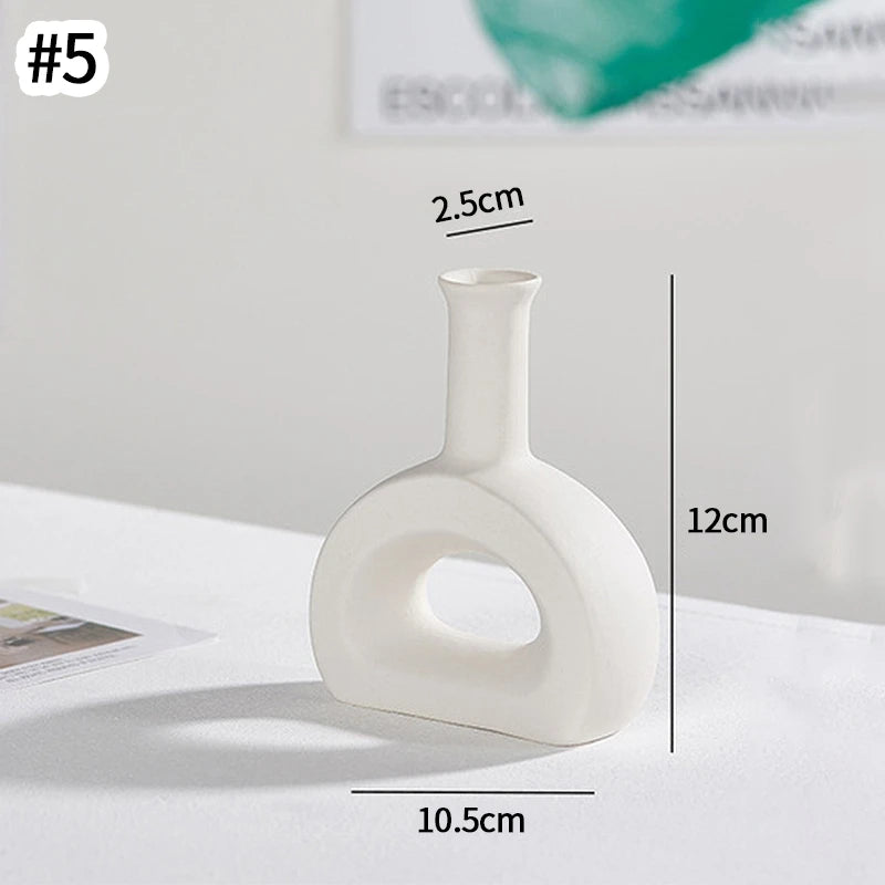 Nordic Style Ceramic Vase – Minimalist Home Decor