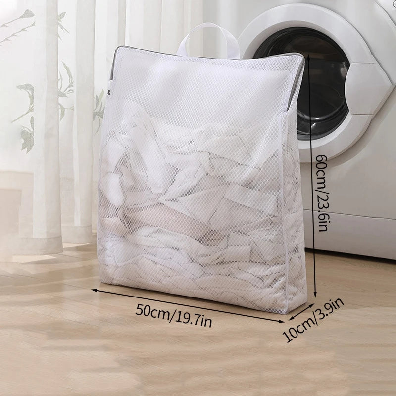 Foldable Waterproof Laundry Basket – Cotton and Linen with Bamboo Handles