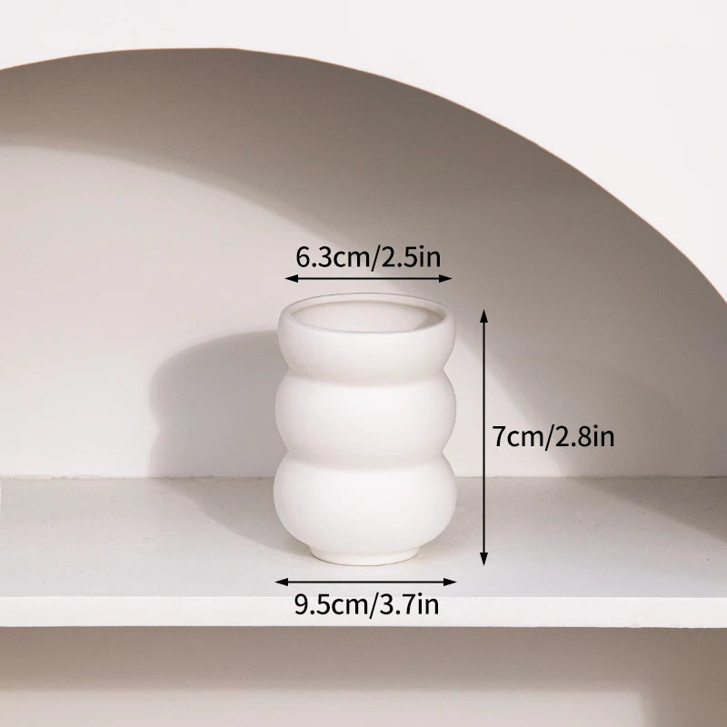 Nordic Style Ceramic Vase – Minimalist Home Decor