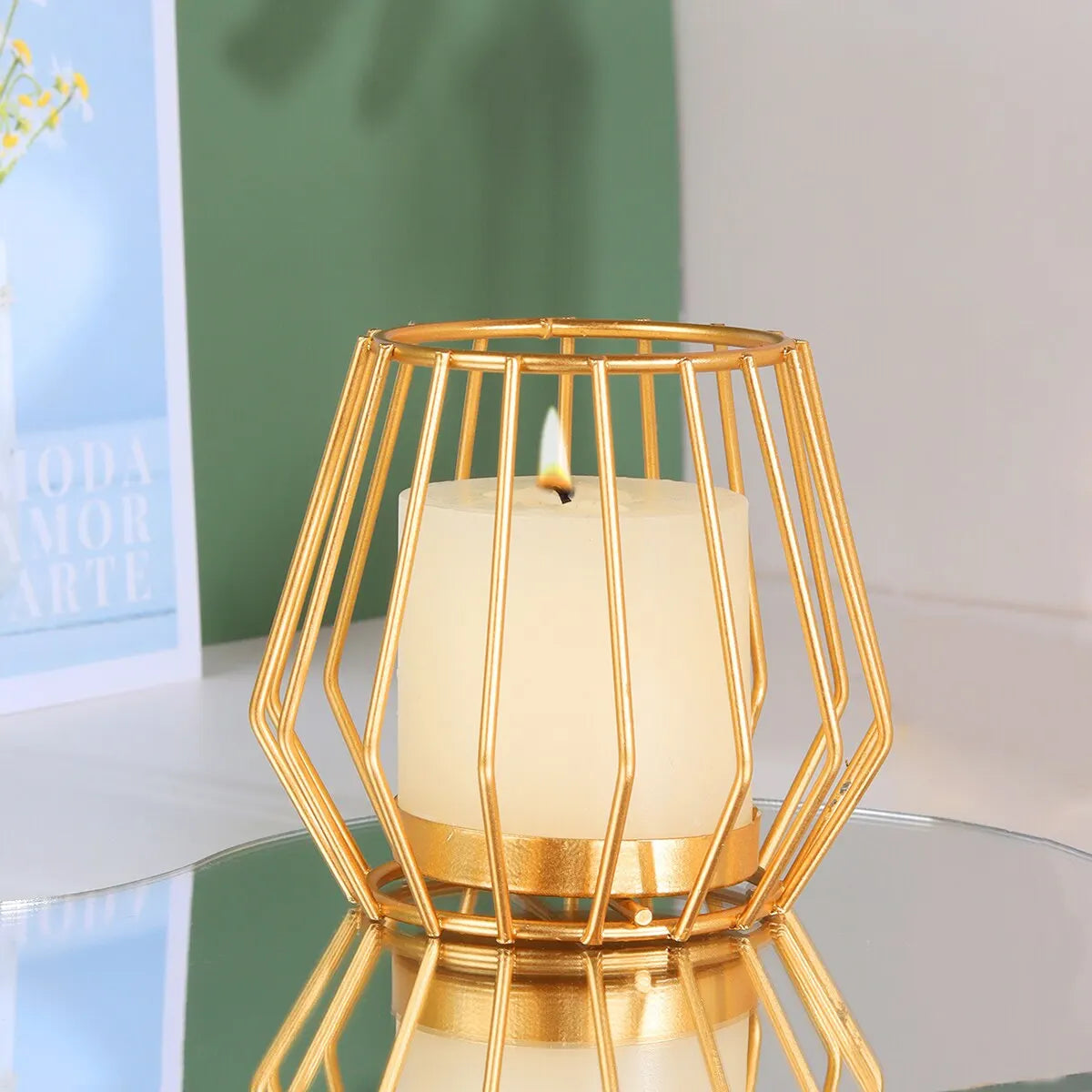 Golden Iron Chandelier – Modern and Elegant Decoration
