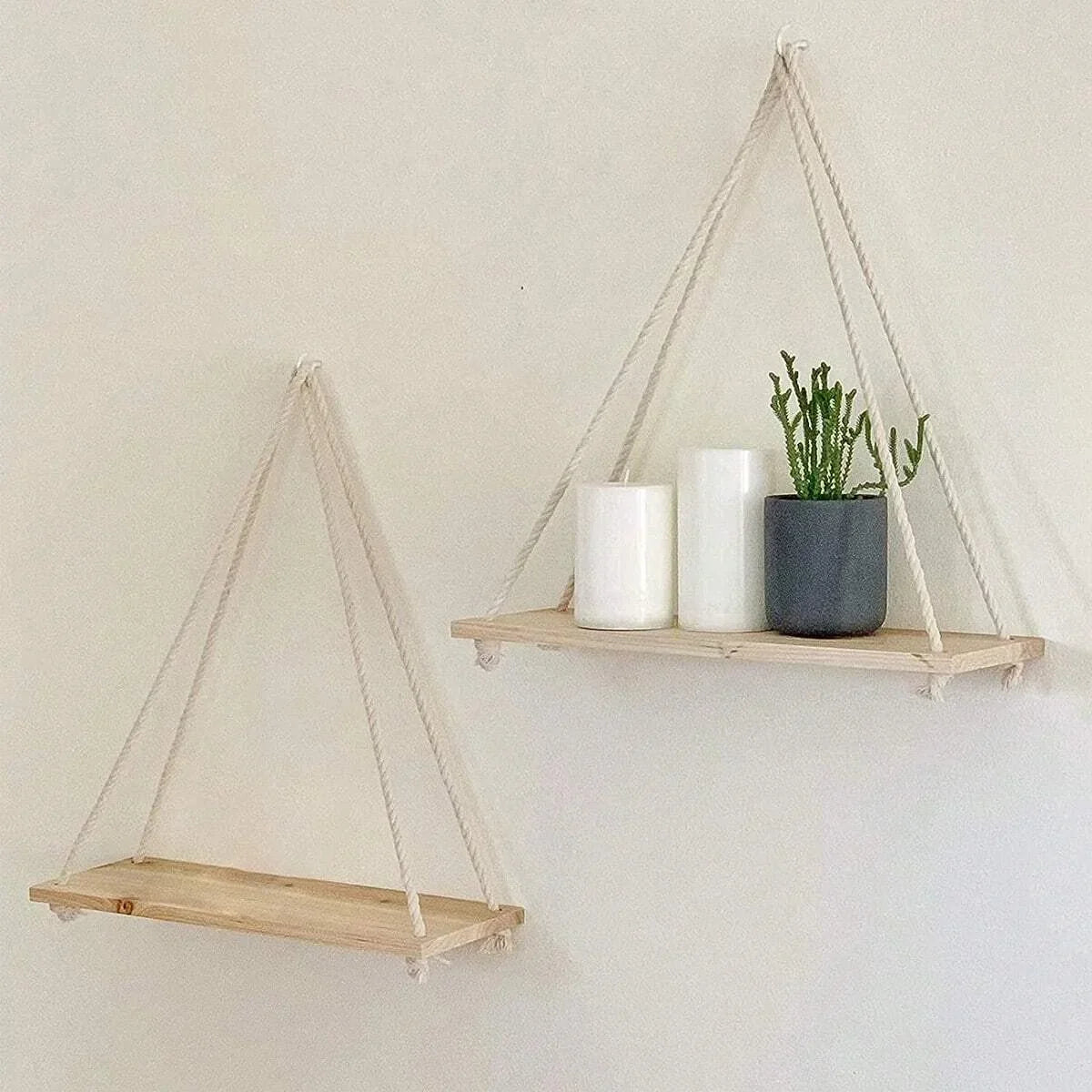 Hanging Wooden Shelving – Elegant and Versatile Design