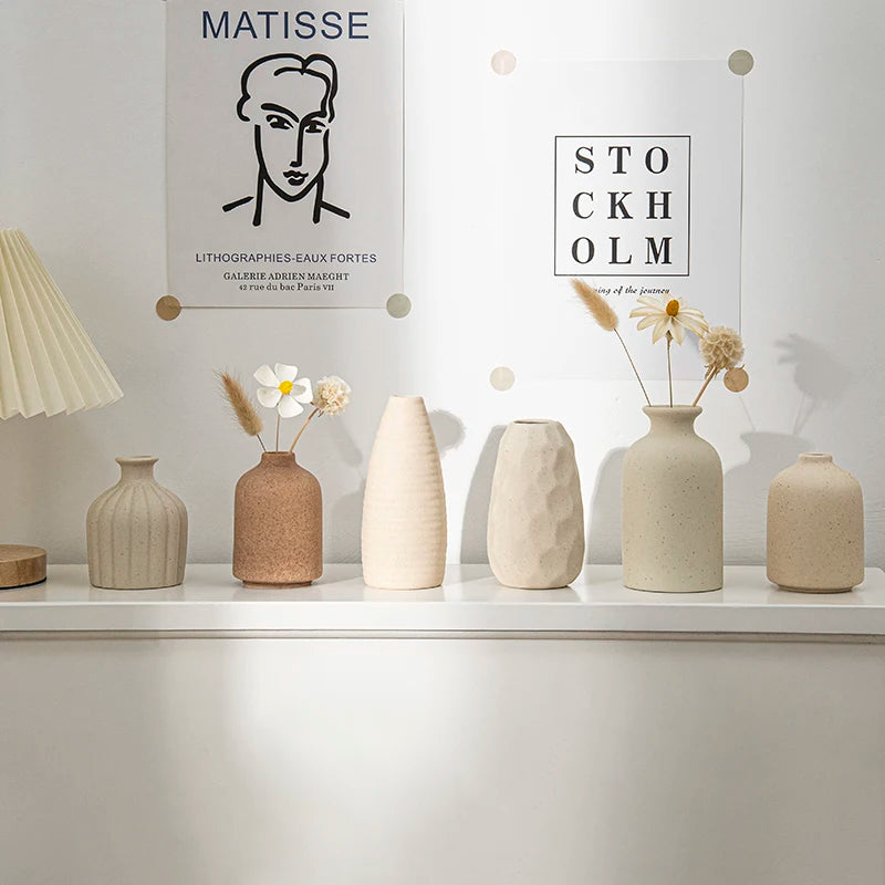 Nordic Style Ceramic Vase – Minimalist Home Decor