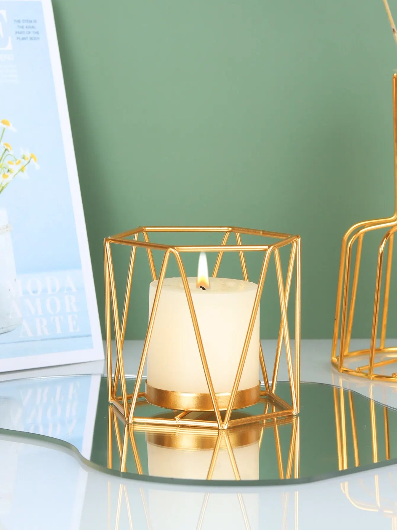 Golden Iron Chandelier – Modern and Elegant Decoration
