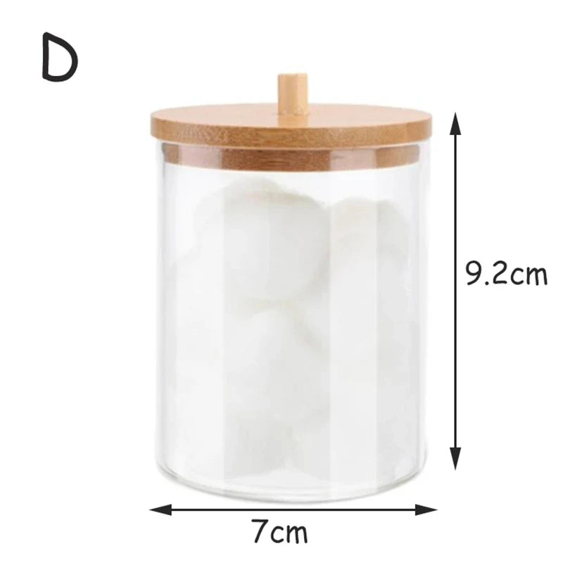 Clear Plastic Organizer Box with Bamboo Lid – For Bathroom and Vanity