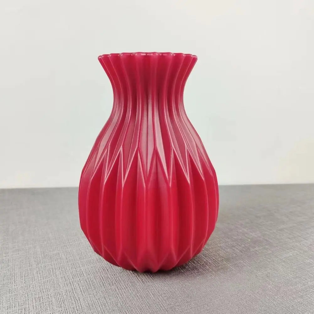 Modern White Plastic Vase – Nordic Decor for Home and Events