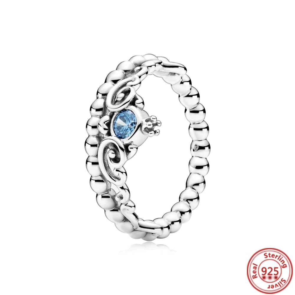 Anillos de Plata 925 – Tiara de Princesa con Zirconia Cúbica TAMAÑO 8