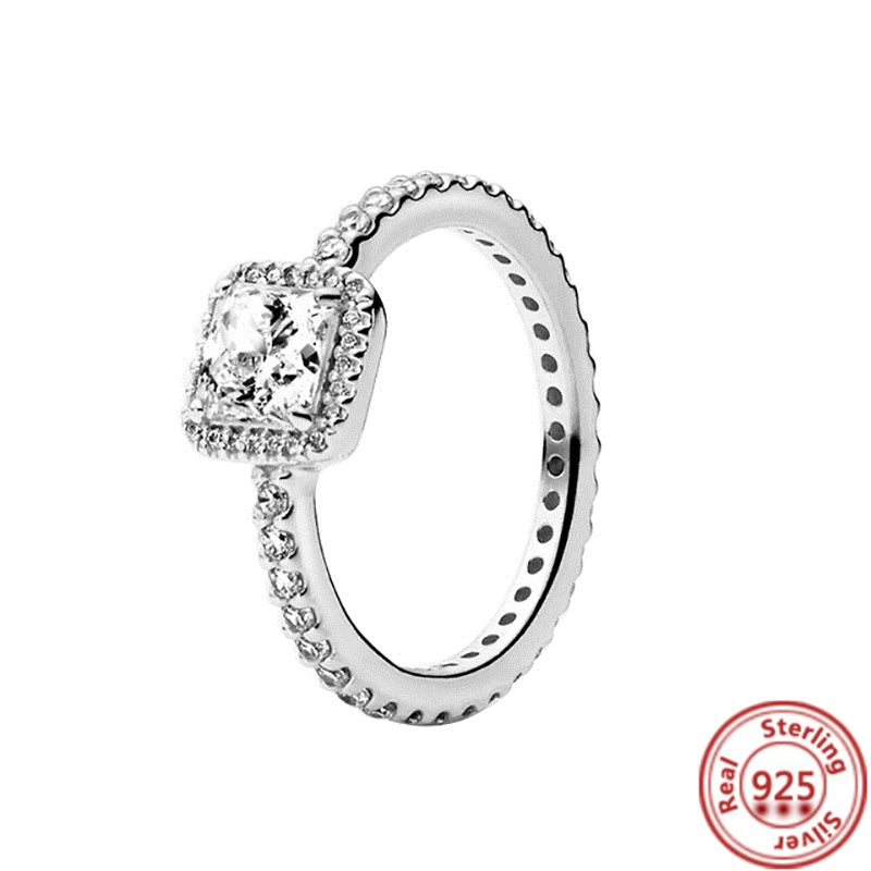 Anillos de Plata 925 – Tiara de Princesa con Zirconia Cúbica TAMAÑO 8