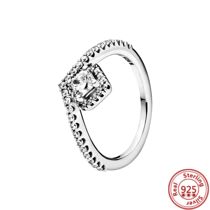 Anillos de Plata 925 – Tiara de Princesa con Zirconia Cúbica TAMAÑO 7