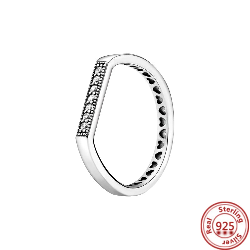 Anillos de Plata 925 – Tiara de Princesa con Zirconia Cúbica TAMAÑO 8
