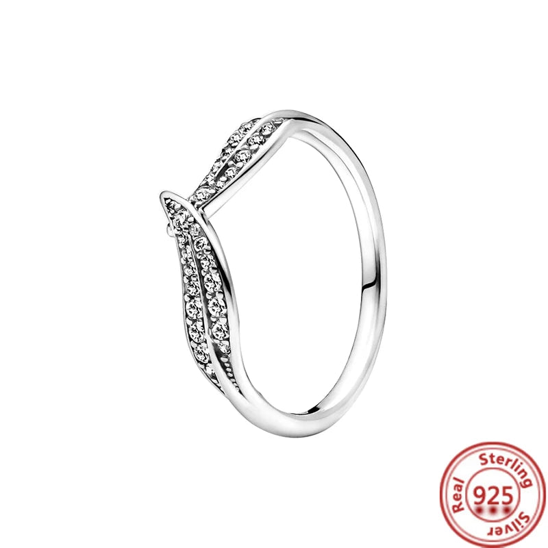 Anillos de Plata 925 – Tiara de Princesa con Zirconia Cúbica TAMAÑO 8