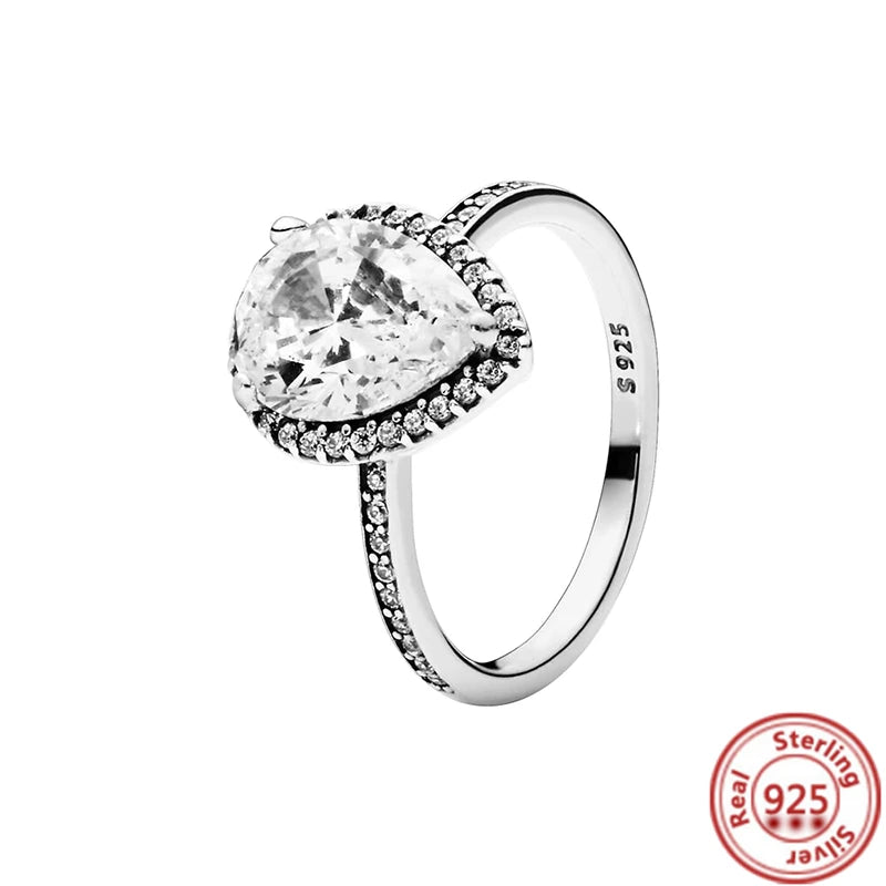 Anillos de Plata 925 – Tiara de Princesa con Zirconia Cúbica TAMAÑO 8
