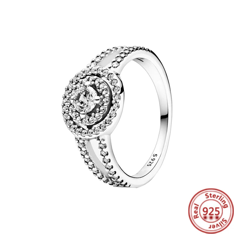 925 Silver Rings – Tiara Design with Cubic Zirconia SIZE 9