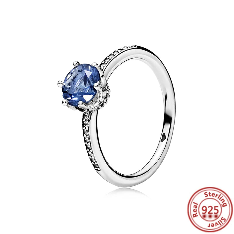 Anillos de Plata 925 – Tiara de Princesa con Zirconia Cúbica TAMAÑO 8