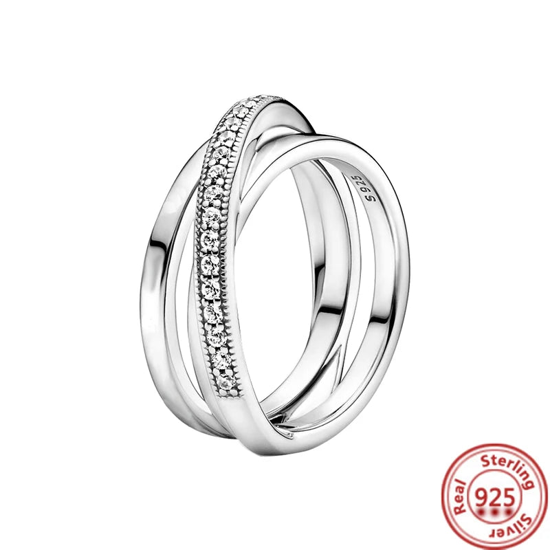 Anillos de Plata 925 – Tiara de Princesa con Zirconia Cúbica TAMAÑO 8