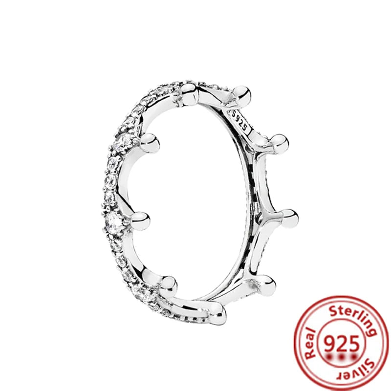 925 Silver Rings – Tiara Design with Cubic Zirconia SIZE 9