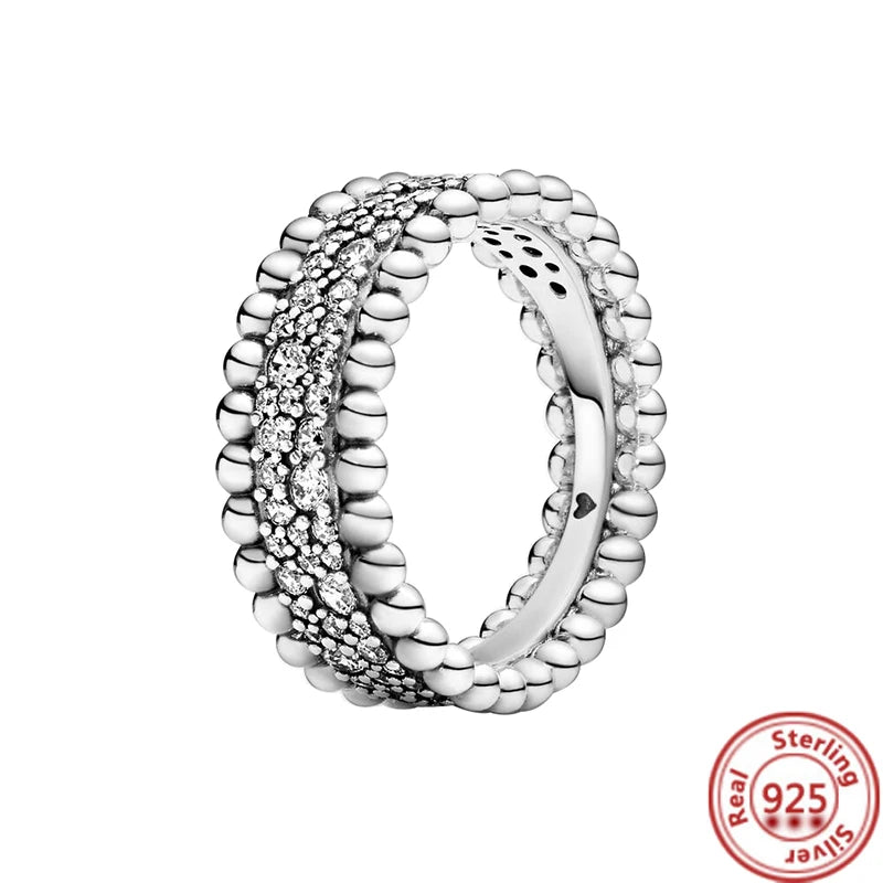 Anillos de Plata 925 – Tiara de Princesa con Zirconia Cúbica TAMAÑO 8