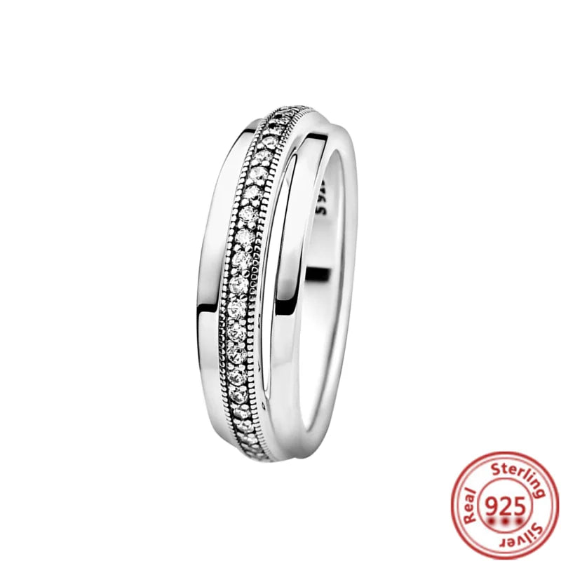 Anillos de Plata 925 – Tiara de Princesa con Zirconia Cúbica TAMAÑO 8