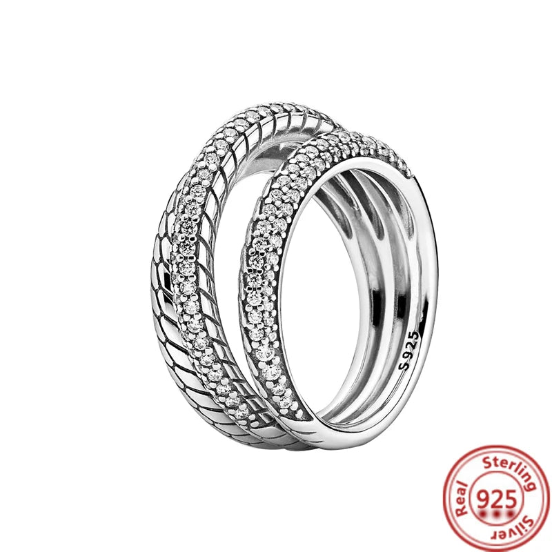 Anillos de Plata 925 – Tiara de Princesa con Zirconia Cúbica TAMAÑO 8