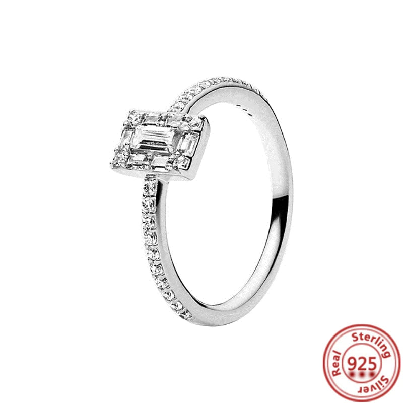 Anillos de Plata 925 – Tiara de Princesa con Zirconia Cúbica TAMAÑO 8