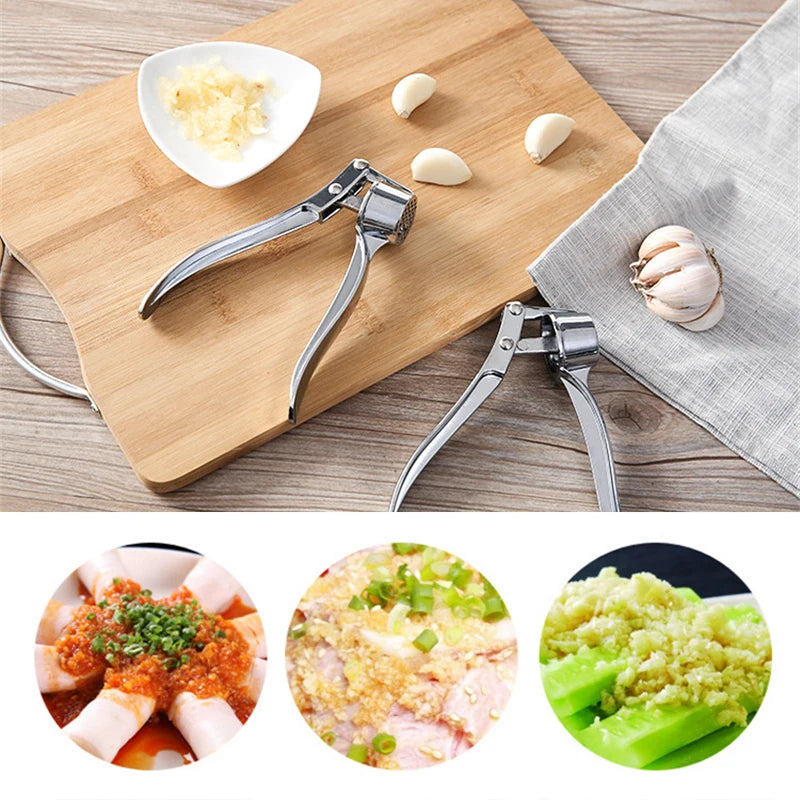 Prensador de Ajo de Aleación de Aluminio – Tritura, Pela y Pica con Facilidad