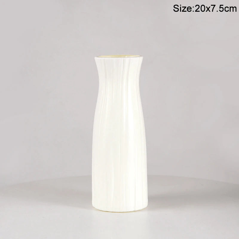 Plastic Vase with Ceramic Imitation – Nordic and Modern Style