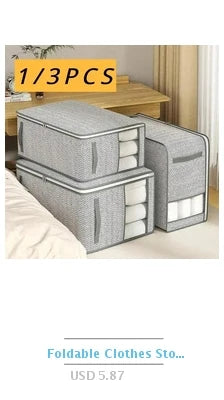 Foldable Waterproof Laundry Basket – Cotton and Linen with Bamboo Handles