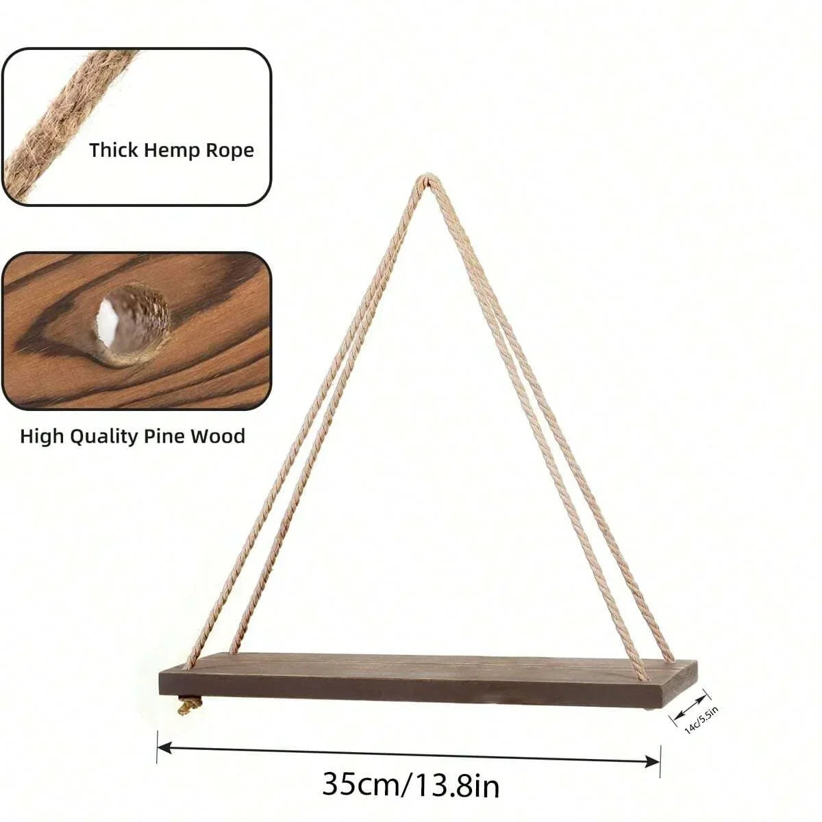 Hanging Wooden Shelving – Elegant and Versatile Design