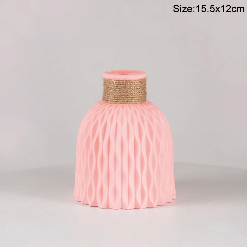 Plastic Vase with Ceramic Imitation – Nordic and Modern Style