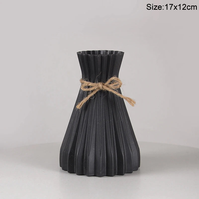 Plastic Vase with Ceramic Imitation – Nordic and Modern Style