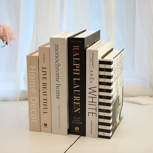 Set of 3 Decorative Books – Modern Style for Tables and Shelves