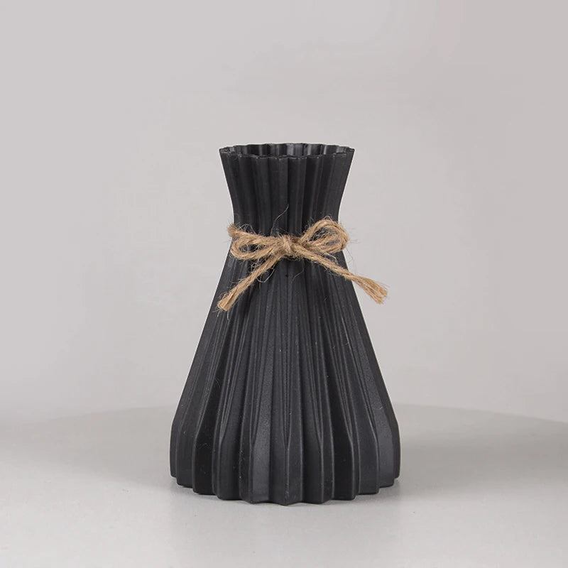 Plastic Vase with Ceramic Imitation – Nordic and Modern Style