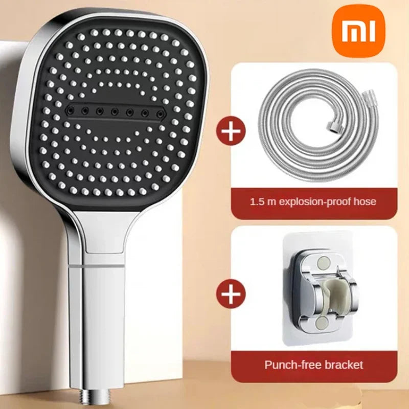 High Pressure Shower Head – 13cm Panel with 3 Adjustable Modes