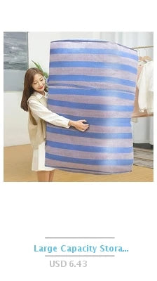 Foldable Waterproof Laundry Basket – Cotton and Linen with Bamboo Handles