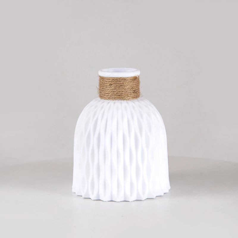 Plastic Vase with Ceramic Imitation – Nordic and Modern Style