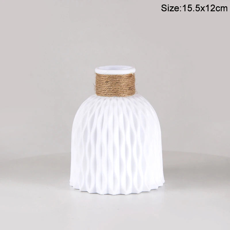 Plastic Vase with Ceramic Imitation – Nordic and Modern Style