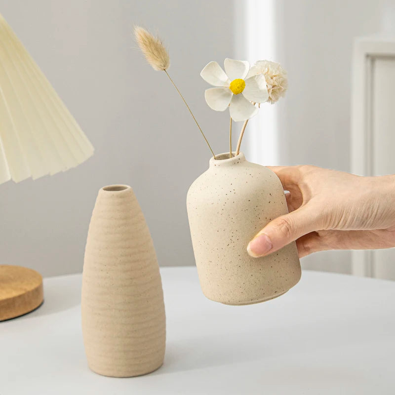 Nordic Style Ceramic Vase – Minimalist Home Decor