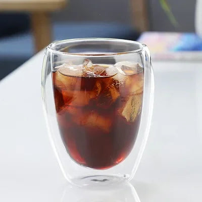 Double Wall Insulated Glass Tumbler - 5 Sizes Available - Ideal for Coffee, Tea, Beer, Milk, Whiskey &amp; More