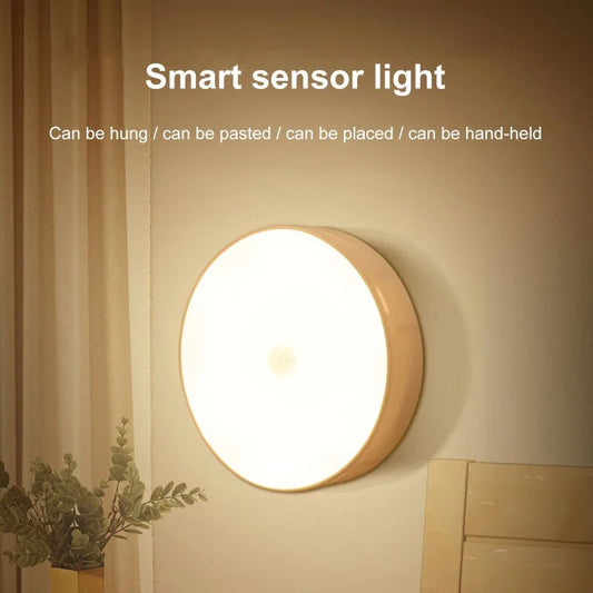 Smart LED Lamp with Motion Sensor - USB Rechargeable Night Light with Magnetic Base