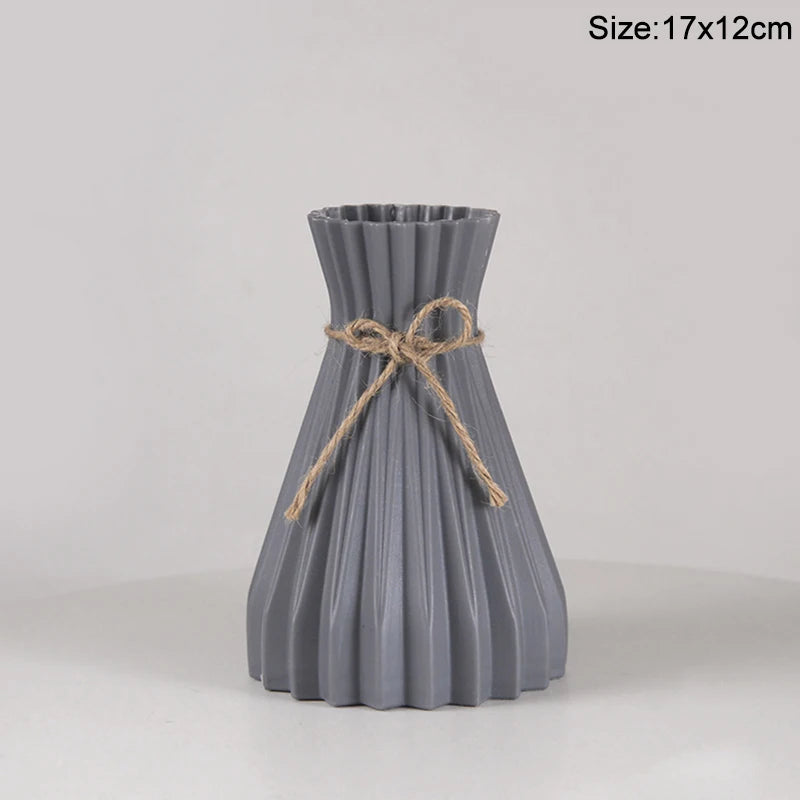 Plastic Vase with Ceramic Imitation – Nordic and Modern Style
