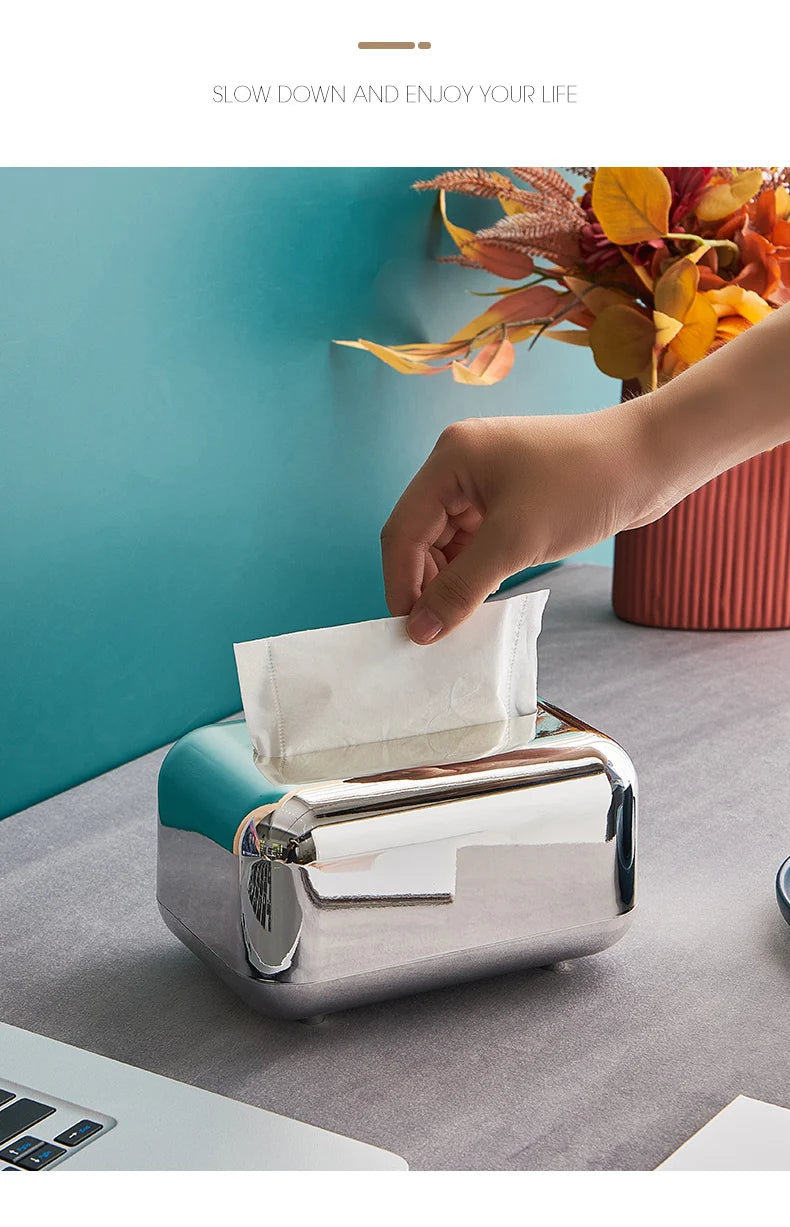 Luxury Gold Tissue Box – Modern Home &amp; Office Decor