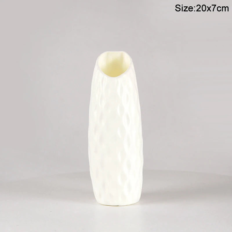 Plastic Vase with Ceramic Imitation – Nordic and Modern Style