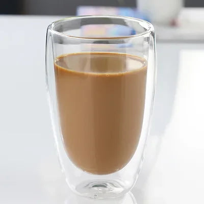 Double Wall Insulated Glass Tumbler - 5 Sizes Available - Ideal for Coffee, Tea, Beer, Milk, Whiskey &amp; More