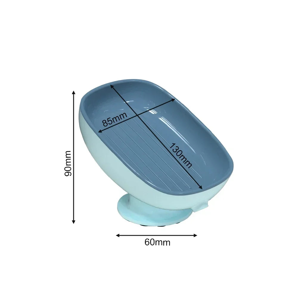 Soap Dish with Super Sticky Suction Cups and Drain – Practical Organization for Bathroom and Kitchen