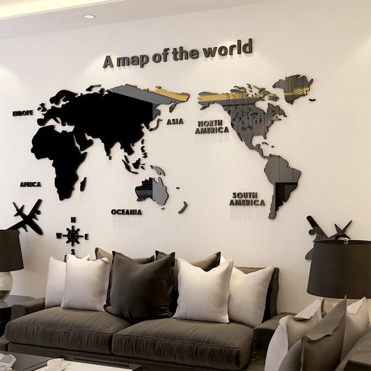 3D Acrylic World Map – Wall Decor for Home and Office